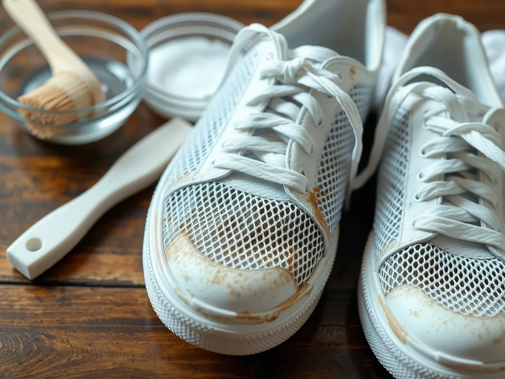Jak wyczyścić białe buty z siatki?